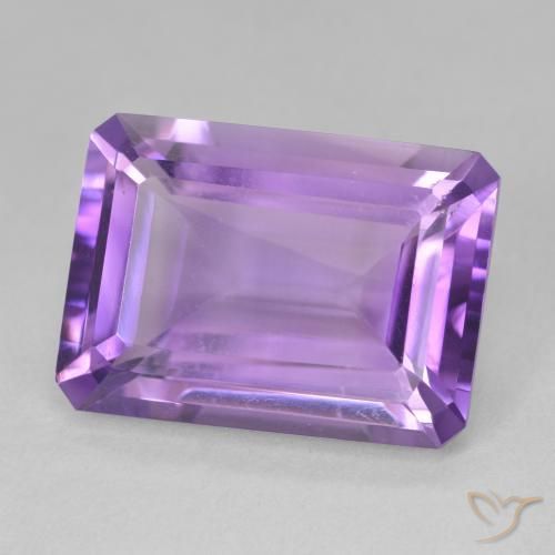 Améthyste Violet intense naturelle Octogone / coupe Émeraude, 13.48 ct, VVS-VS