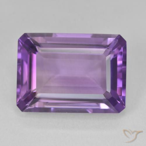 14.30ct Naturel Violet vif Améthyste, Taille émeraude, VVS