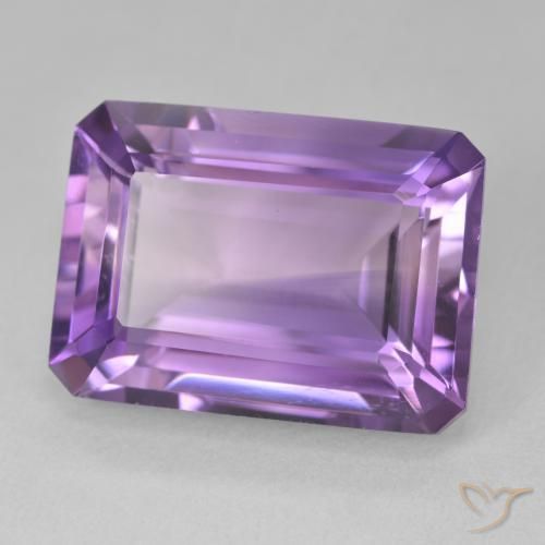 Améthyste Violet vif naturelle Octogone / coupe Émeraude, 15.56 ct, VVS