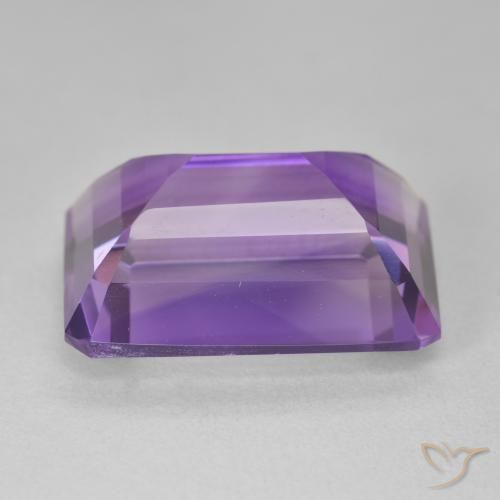 Améthyste Violet vif naturelle Octogone / coupe Émeraude, 15.56 ct, VVS