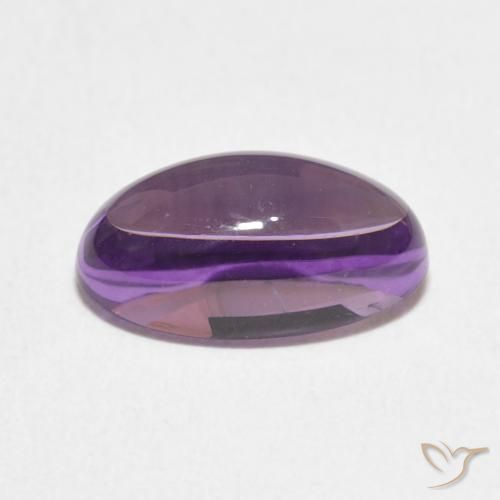 Améthyste Violet rose moyen naturelle ovale, 3.71 ct, Transparent