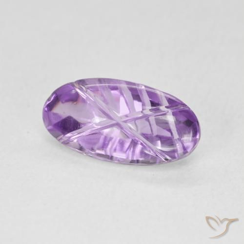 Améthyste Violet rose moyen naturelle ovale, 2.03 ct, Transparent