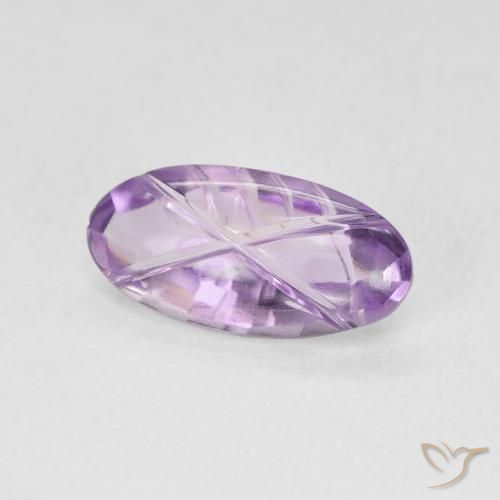 Améthyste Violet rose moyen naturelle ovale, 1.86 ct, Transparent