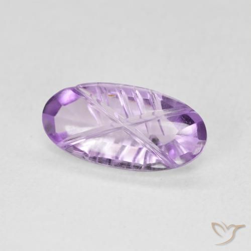 Améthyste Violet moyen naturelle ovale, 1.76 ct, Transparent