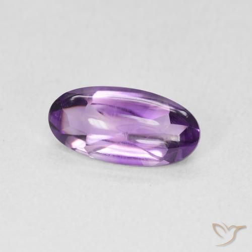 Améthyste Violet moyen naturelle ovale, 1.14 ct, Transparent