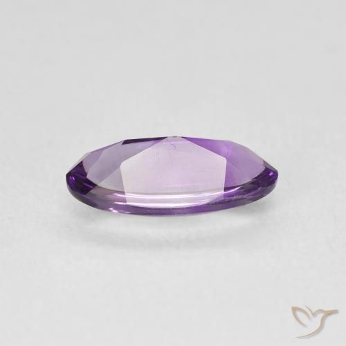 Améthyste Violet moyen naturelle ovale, 1.14 ct, Transparent