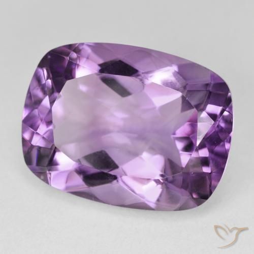 Améthyste Light-Medium Violet naturelle Coussin, 17.69 ct, VVS-VS
