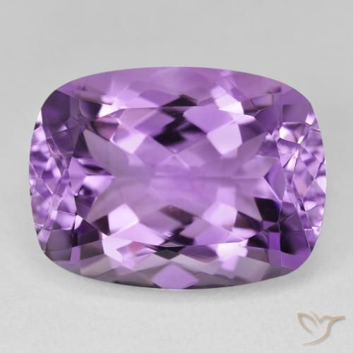 19.24ct Naturel Light-Medium Violet Améthyste, Coussin, VVS-VS