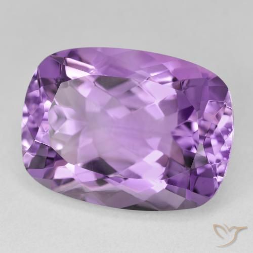 Améthyste Light-Medium Violet naturelle Coussin, 19.24 ct, VVS-VS