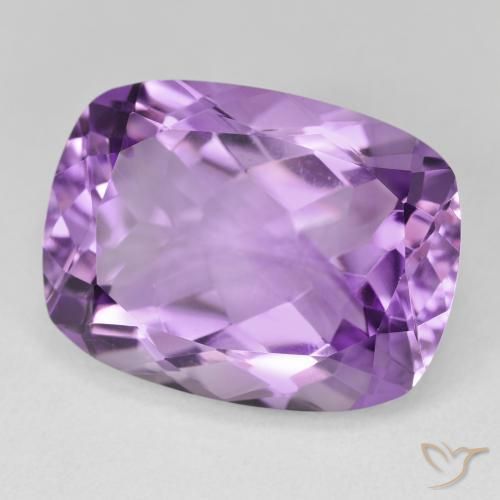 Améthyste Light-Medium Violet naturelle Coussin, 18.37 ct, VVS-VS