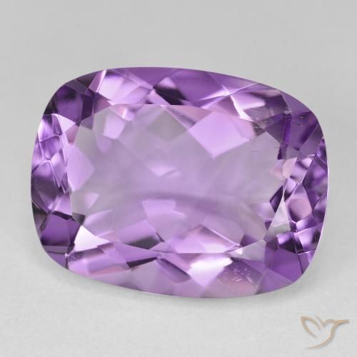 Améthyste Violet moyen naturelle Coussin, 15.61 ct, VVS-VS