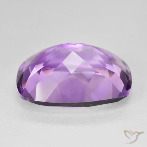 Améthyste Violet rosâtre moyen naturelle Coussin, 18.69 ct, VVS