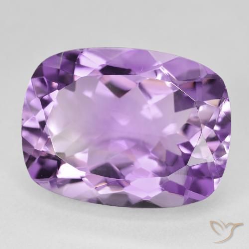 Améthyste Violet rose moyen naturelle Coussin, 18.76 ct, VS