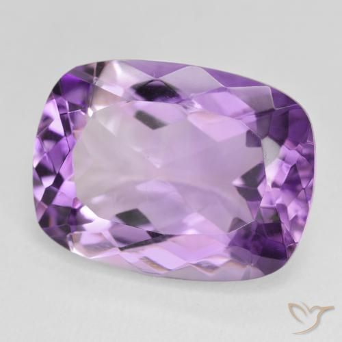 Améthyste Violet moyen naturelle Coussin, 17.51 ct, VS