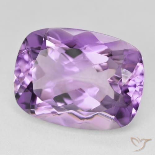 Améthyste Violet Rosâtre naturelle Coussin, 19.13 ct, VVS