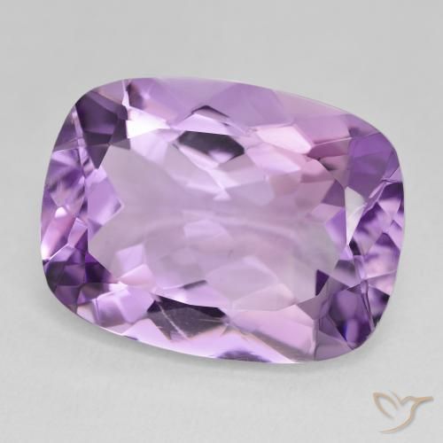 Améthyste Violet rose moyen naturelle Coussin, 17.03 ct, VVS