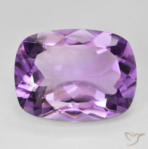 16.52ct Naturel Light-Medium Violet Améthyste, Coussin, VVS