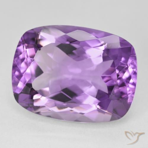 Améthyste Light-Medium Violet naturelle Coussin, 19.53 ct, VVS