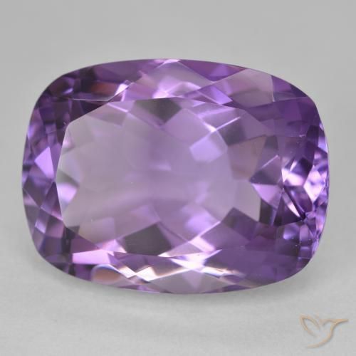 Améthyste Violet moyen naturelle Coussin, 20.86 ct, VVS