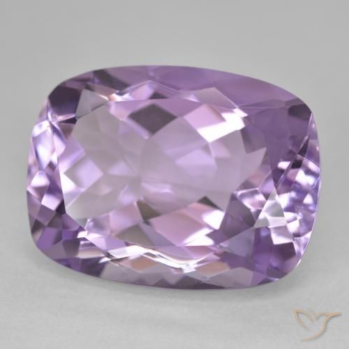 Améthyste Light-Medium Violet naturelle Coussin, 19.50 ct, VVS