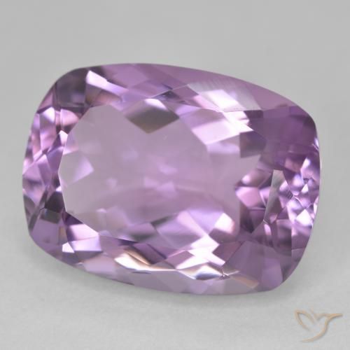 Améthyste Light-Medium Violet naturelle Coussin, 19.45 ct, VVS