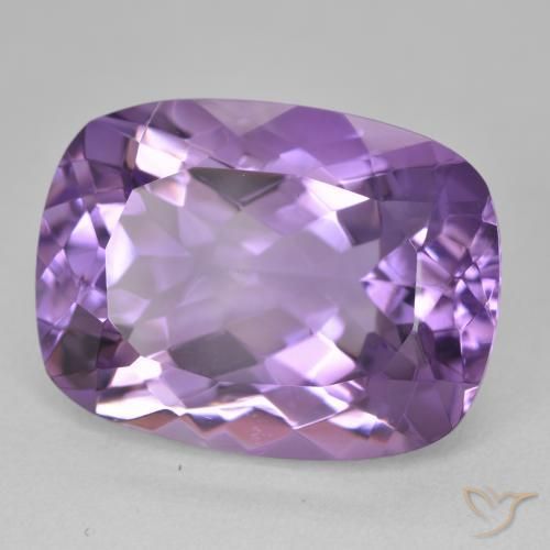 Améthyste Violet moyen naturelle Coussin, 19.18 ct, VVS