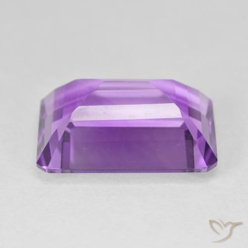 Améthyste Violet vif naturelle Octogone / coupe Émeraude, 15.32 ct, VVS-VS