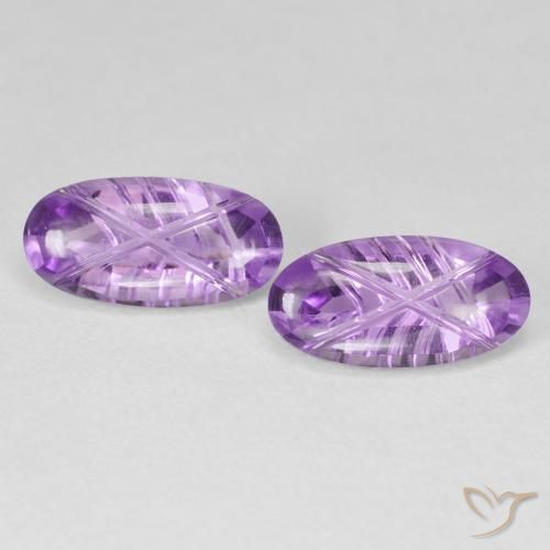 4.09ctw Naturel Pourpre violacé moyen Améthyste, ovale, Transparent