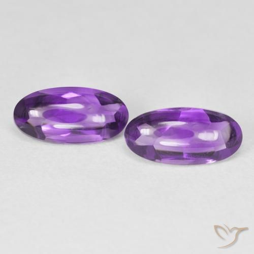 2.56ctw Naturel Violet intense Améthyste, ovale, Transparent