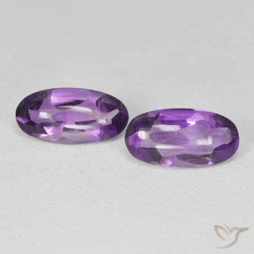 2.49ctw Naturel Violet intense Améthyste, ovale, Transparent