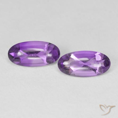 2.28ctw Naturel Violet moyen Améthyste, ovale, Transparent