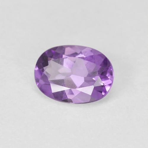 Améthyste Violet violacé naturelle ovale, 0.67 ct, VS