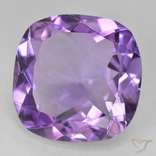 Améthyste Violet moyen naturelle Coussin, 17.69 ct, VVS