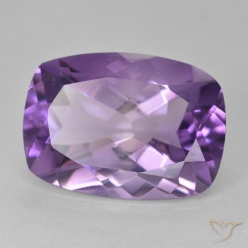 Améthyste Violet moyen naturelle Coussin, 12.56 ct, VVS