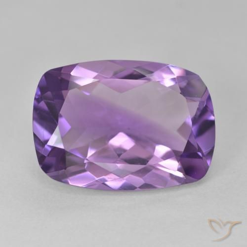 11.39ct Naturel Medium Light Purplish-Violet Améthyste, Coussin, VVS