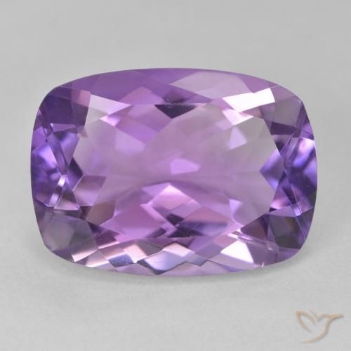 12.36ct Naturel Violet moyen Améthyste, Coussin, VVS