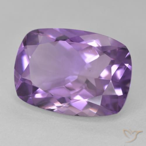 Améthyste Violet moyen naturelle Coussin, 12.17 ct, VVS