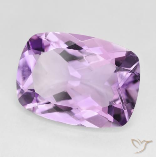 Améthyste Violet rose moyen naturelle Coussin, 11.55 ct, VVS