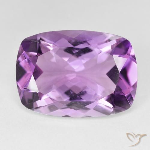 11.76ct Naturel Violet rose moyen Améthyste, Coussin, VVS