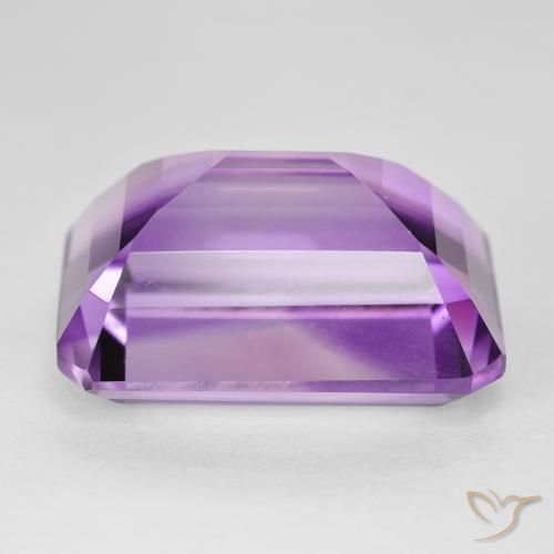 Améthyste Violet rosâtre moyen naturelle Octogone / coupe Émeraude, 22.47 ct, VVS
