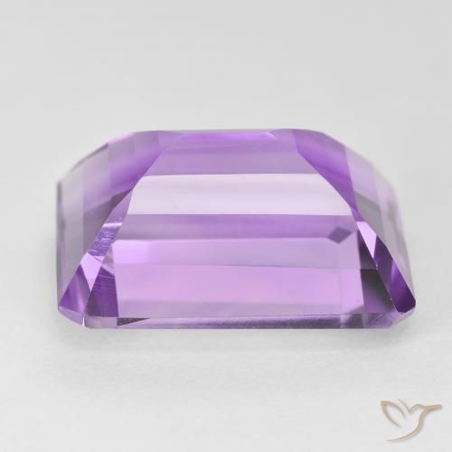 Améthyste Violet rosâtre moyen naturelle Octogone / coupe Émeraude, 22.20 ct, VVS