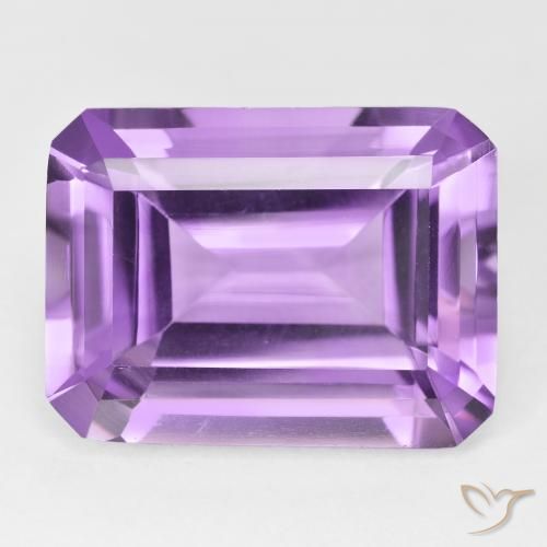 20.80ct Naturel Violet Rosâtre Améthyste, Taille émeraude, VVS