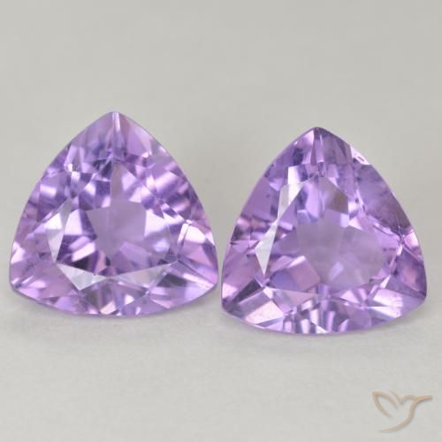 5.55ctw Naturel Violet moyen Améthyste, Trillion, VS