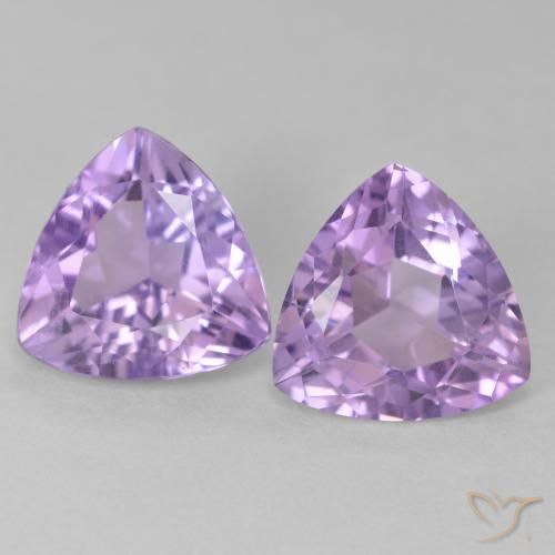 5.45ctw Naturel Violet iris rosâtre Améthyste, Trillion, VS