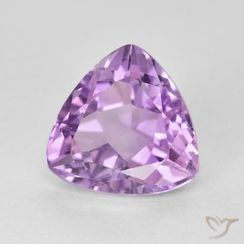 Améthyste Violet Rosâtre naturelle Trillion, 3.23 ct, VVS-VS
