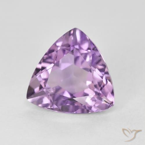 Améthyste Medium Light Purplish-Violet naturelle Trillion, 2.91 ct, VVS-VS