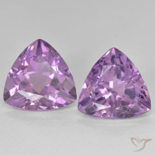 5.83ctw Naturel Violet rose moyen Améthyste, Trillion, VS