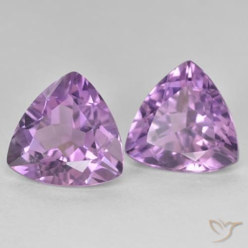 Shop natural 5.83ct Violet rose moyen Améthyste gems, Trillion, from Brésil at GemSelect. In stock, global shipping!