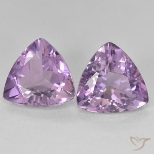 5.49ctw Naturel Violet moyen Améthyste, Trillion, VS