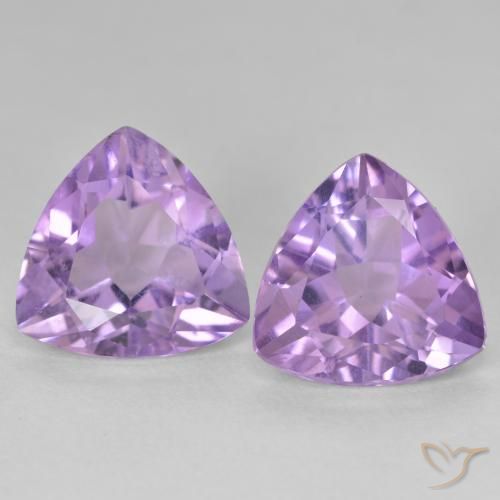 5.71ctw Naturel Violet Rosâtre Améthyste, Trillion, VS